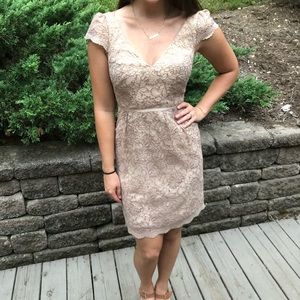 Anthropologie | Jenny Yoo Rose Gold Lace Dress